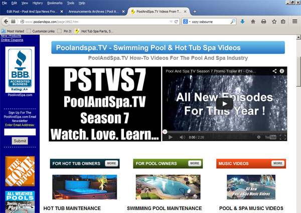 Pool And Spa TV